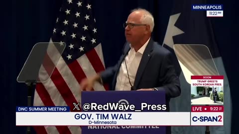 Tim Walz Screeches About GOP's 'Stupid Frickin' Red Hat' During Angry Rant