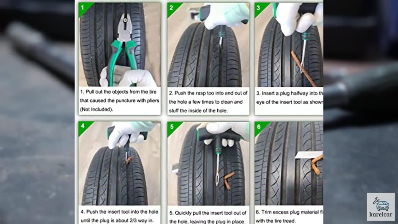 HolaKit Tire Plug Kit, 22PCS Compact Tire Repair Kit with Rubber Plugs, Upgrade