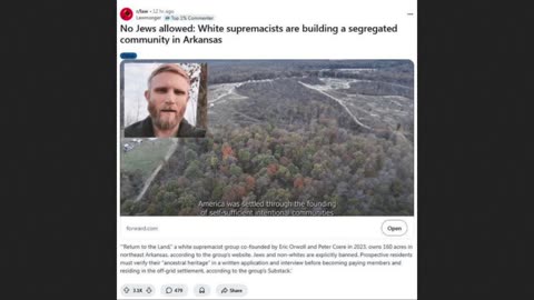 "Return to the Land" Whites Only Communities in Arkansas - Can defensive work?