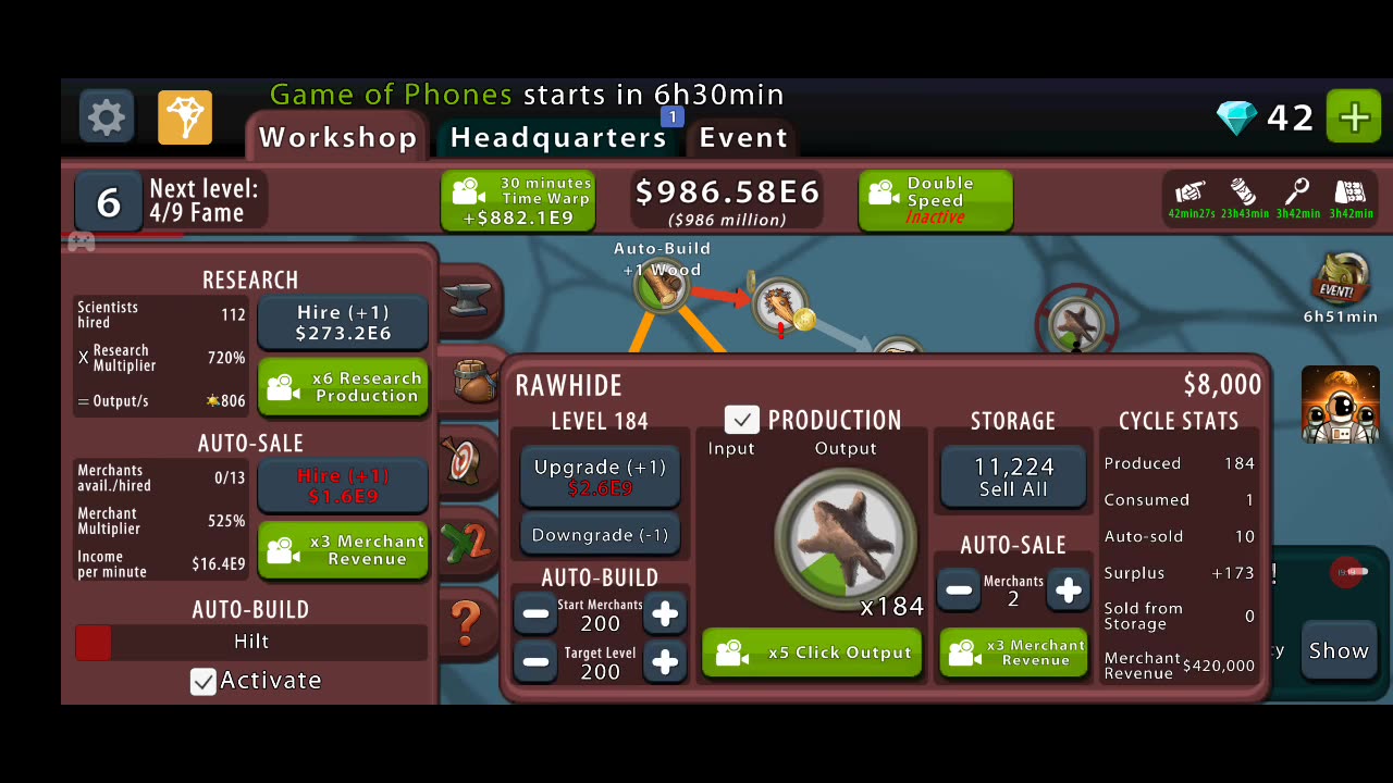 Crafting idle clicker part 4