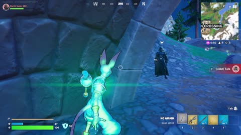 Fortnite - Darth Vader is a horrible bodyguard, he is just standing there menacingly