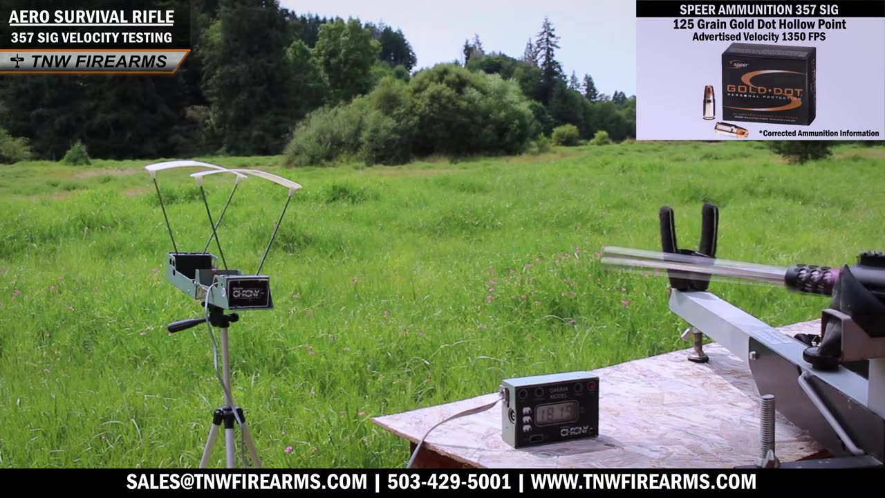 Aero Survival Rifle - 357 SIG Velocity Testing