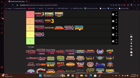 Another Sonic Tierlist