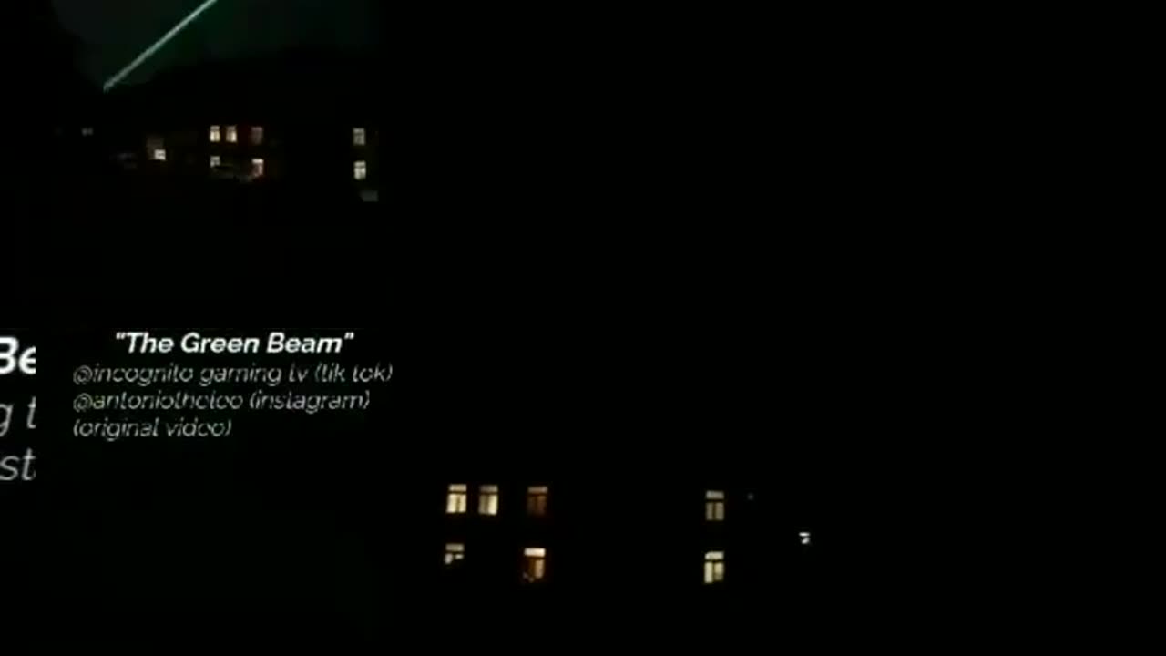 Mystery Green Beam Appears in Storm
