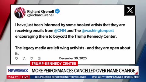 Because of TDS, no JAZZ on New Years Eve at the Trump-Kennedy Center.
