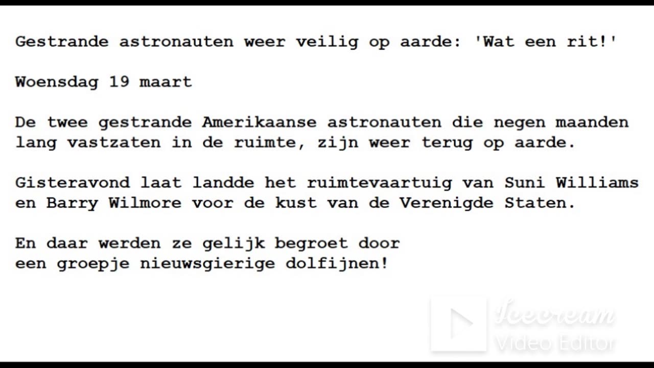 Brief! Gestrande astrnauten weer veilig op aarde