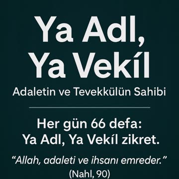 “Tuğçe İsminin Gizemi: 66 Kere Ya Adl, Ya Vekîl Diyen Kazanıyor!”