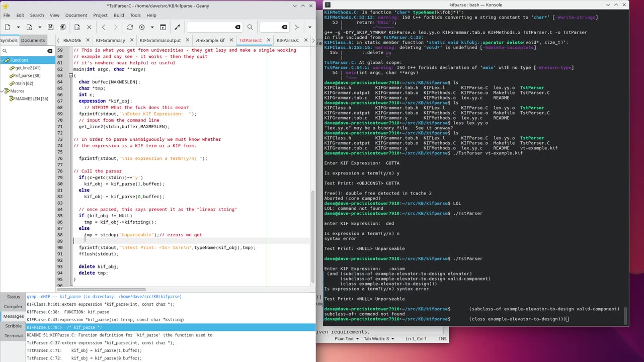 Getting the KIF parser to work