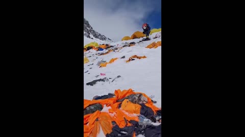 The litter on Mount Everest