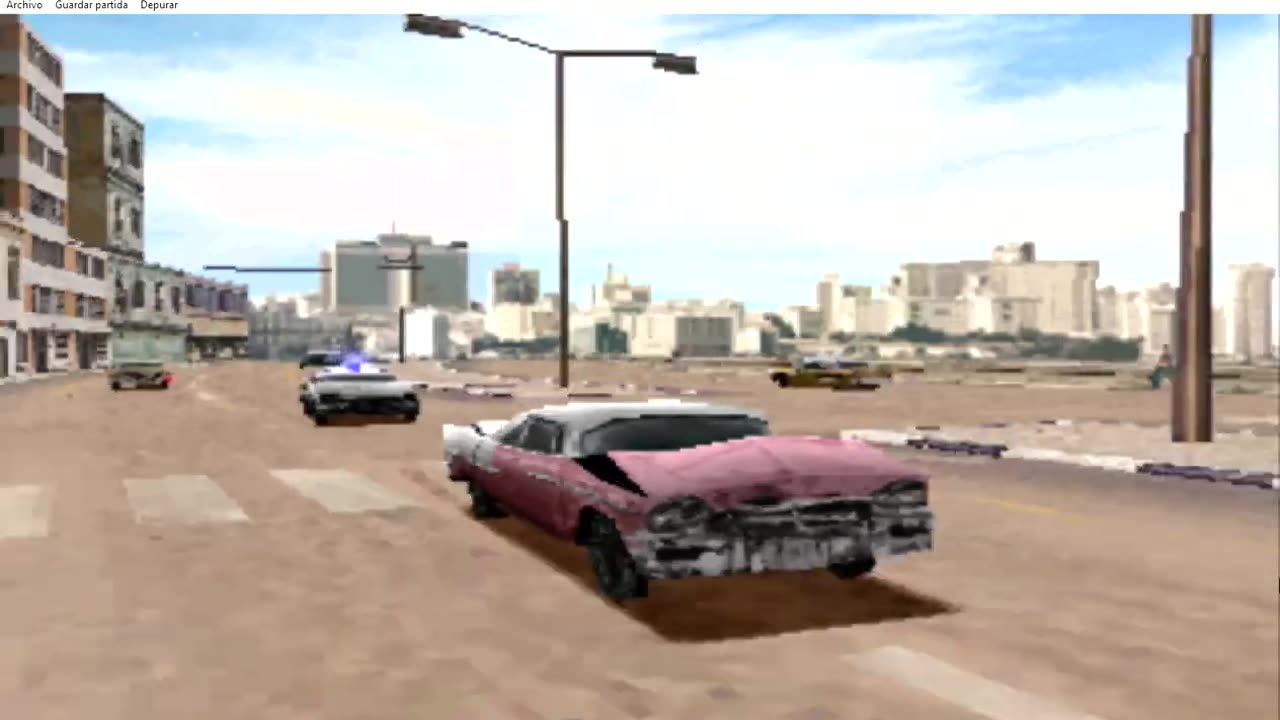 High speed chase of a 1958 Dodge Coronet car in Havana Cuba in the game Driver 2 - Part 7