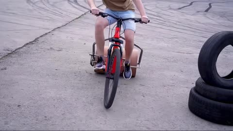 Worlds First Barrel Wheel Bike #shorts #fyp #reels