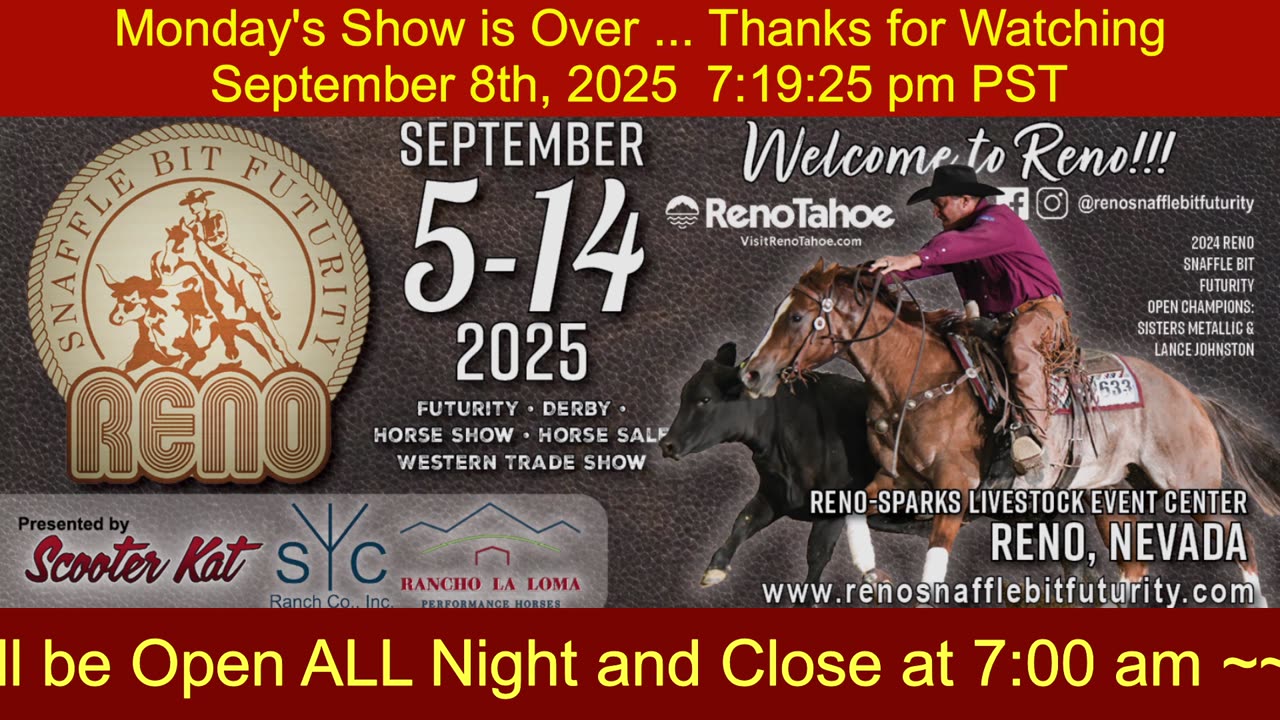 2025 Reno Snaffle Bit Futurity ~ Monday
