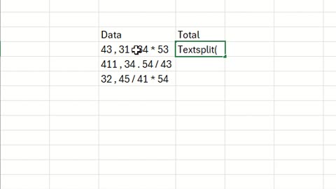 How to use the textsplit for more than one delimiter and find the total of the data