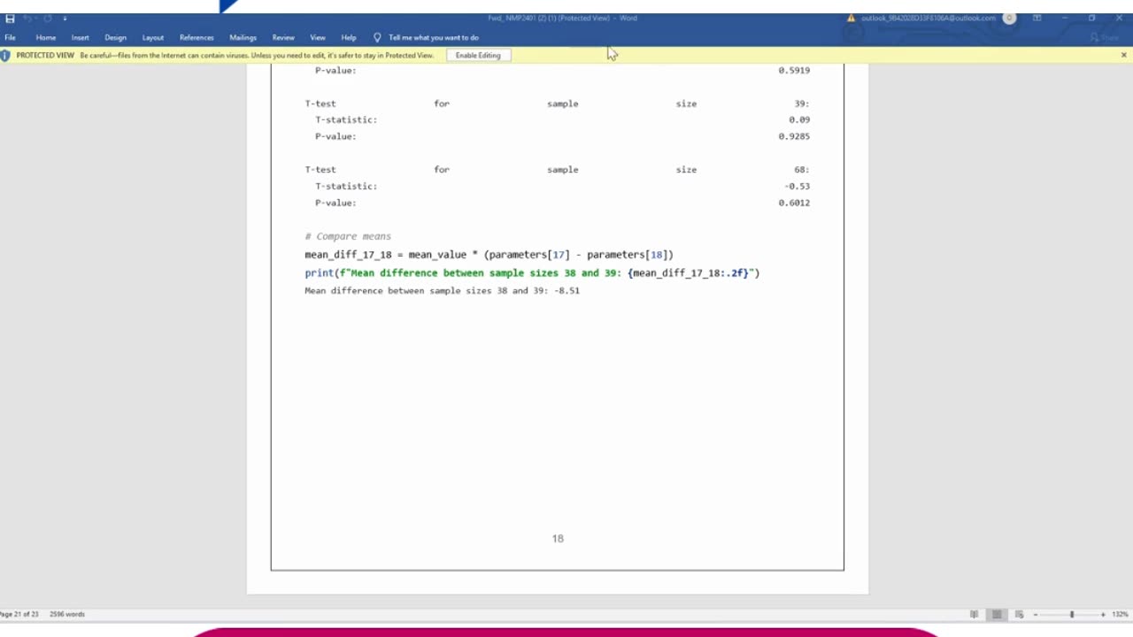 Student Work(Assessment)| DLMDSAS011 Assessment: Statistical Modeling & Visualization work Video |IU
