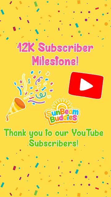 SunBeam Buddies has hit a new milestone on YouTube! 🎉