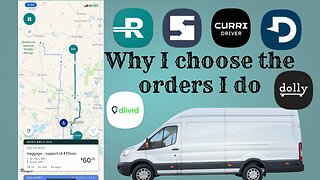 This is why I choose the orders I do working gig apps in my cargo van
