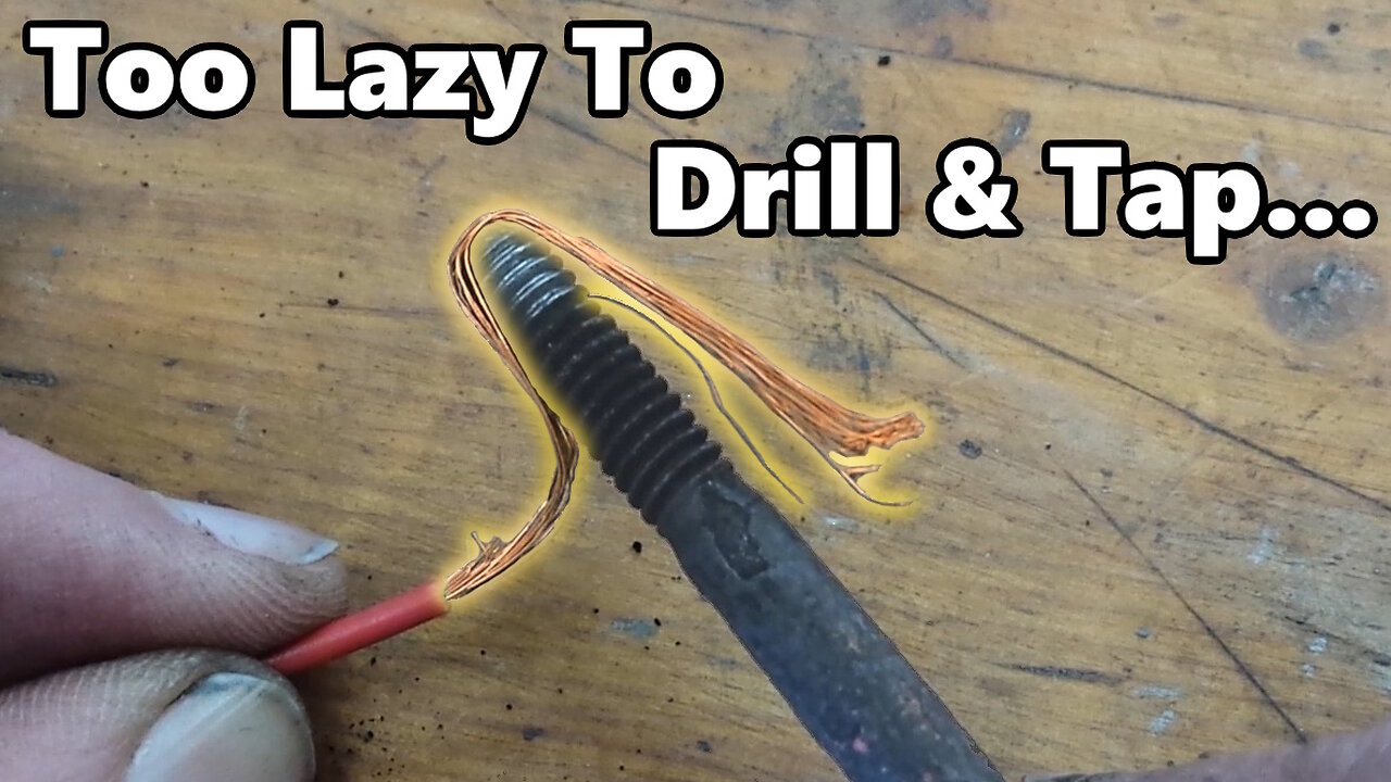 Old Timey Thread Repair Trick (or... when you're too lazy to drill & tap)