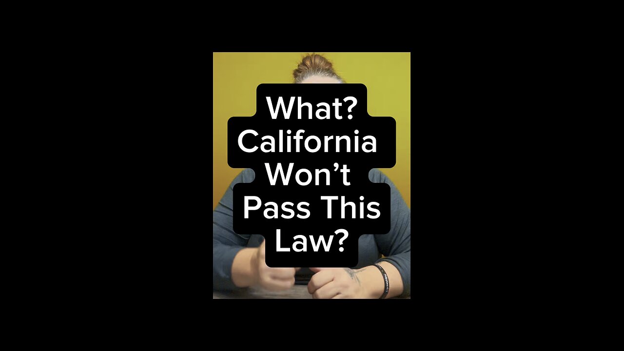 CA Won’t Pass This Bill? 😭