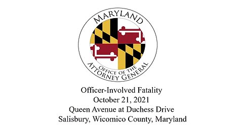 Salisbury Police and Wicomico County Sheriff's Office Fatal Vehicle Pursuit 10/21/21 Footage