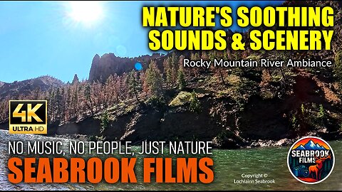 Nature's Soothing Sounds and Scenery: Rocky Mountain River Ambiance