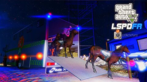 LSPDFR GTA 5 Park Police Mounted Unit Horse Transport to NEW Sub Stations Episode 58 4K