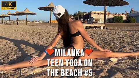Milanka | Teen Yoga on the Beach #5 4K HD