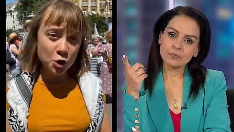 Confused Greta Thunberg ranting in Budapest
