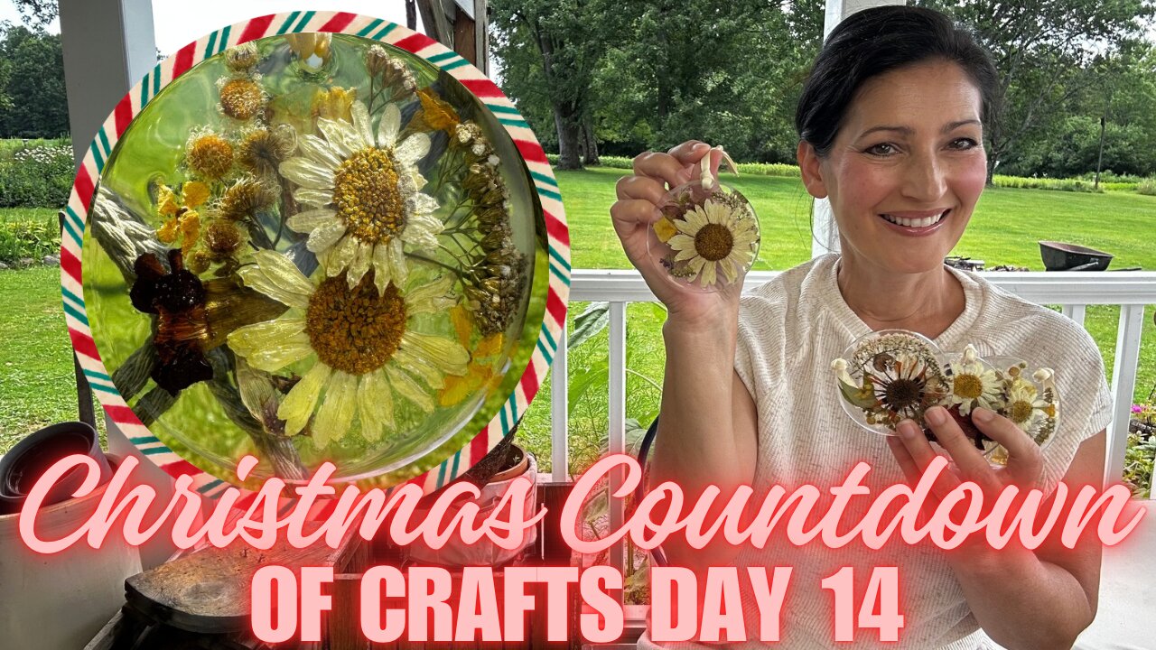 DIY Flower Ornaments with Epoxy | Christmas Countdown of Crafts Nature Edition Day 14