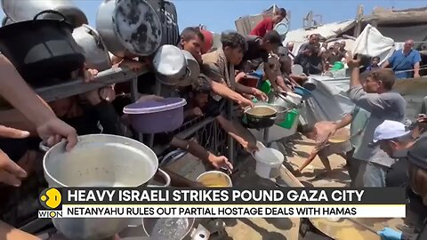 Israel-Gaza_War__Heavy_Israeli_Strikes_Pound_Gaza_City,_Children_Scramble_For_Books___Pens___WION