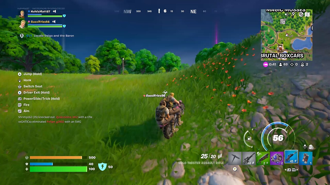 Fortnite. Don’t ever shoot at us!!!