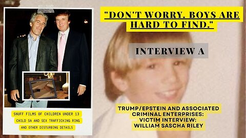 William Sascha Riley: Full Interview | Epstein & Trump Allegations