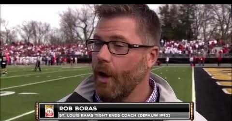 November 16, 2013 - Rams Assistant Coach and DePauw Grad Rob Boras Interviewed