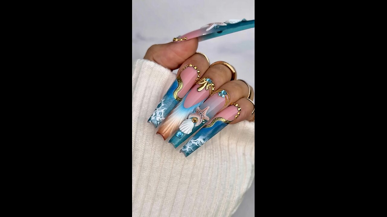 Octopus Nail Art Design | Cute & Creative Ocean Theme Nails Tutorial