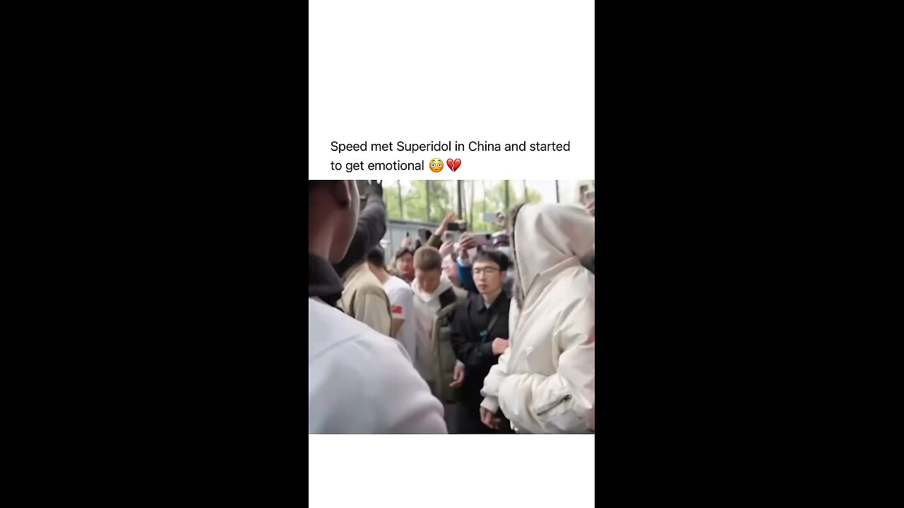 Speed met Superidol in China and started to get emotional π₯Ίπ