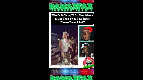#6ix9ine isn’t letting up on #Thug. The Itsy Bitsy Spider part though? Thoughts? 😫😫 #dawaxfax