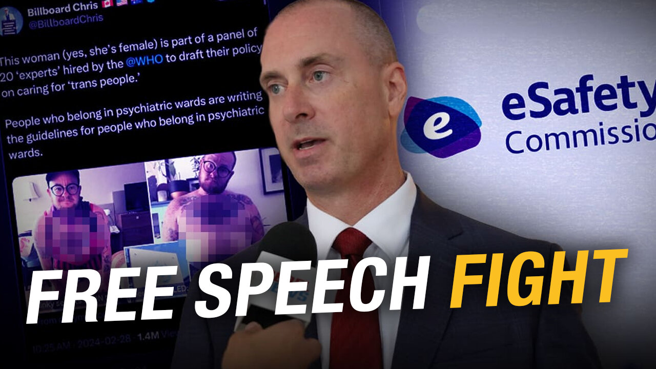 Billboard Chris BATTLES Australia’s thought police