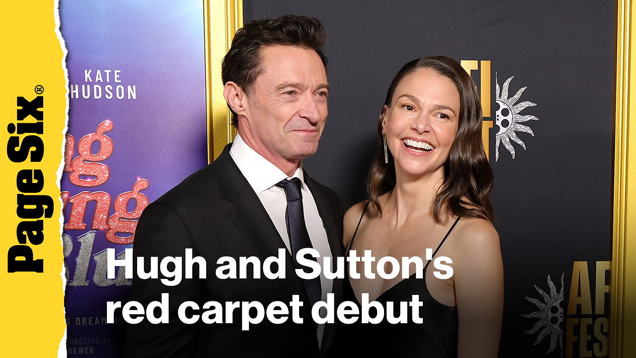 Hugh Jackman and Sutton Foster make red carpet debut at 'Song Sung Blue' premiere - see all of the stars