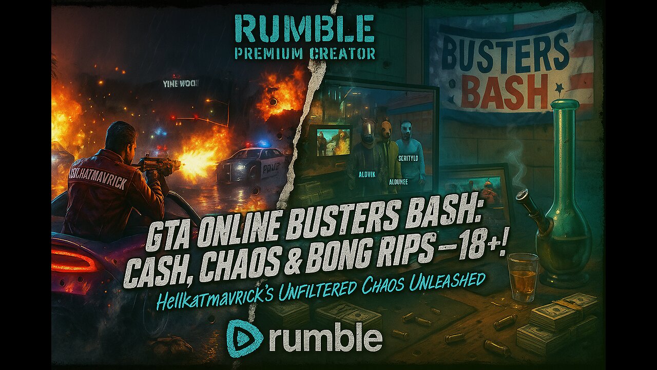 🎮💨💥 – GTA ONLINE BUSTERS BASH: CASH, CHAOS & BONG RIPS – 18+!🎮💨💥
