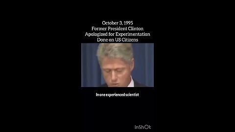 October 3 1995 former President BillClinton issued aformal apology for unethical medical experiments