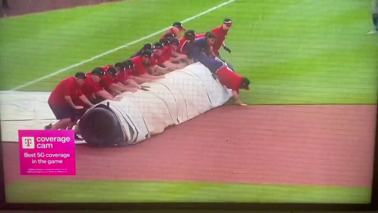 Nationals grounds crew almost murdered one of their own just now.