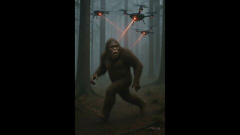 Bigfoot scanned by drones.