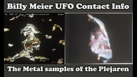 Billy Meier UFO Contact Info - The Metal samples of the Plejaren