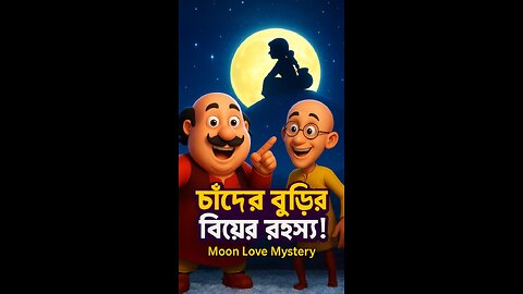 চাঁদের বুড়ির বিয়ের রহস্য | Motlu Patlu Moon Love Story | Bangla 3D Animation Short