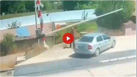 He thought he could beat the train...🚗💥🚄