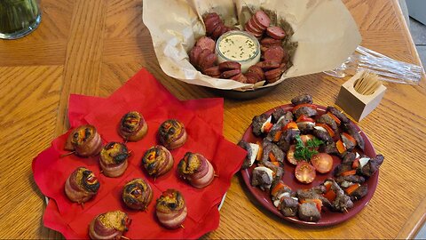 3 Irresistible Keto Party Appetizers in the Air Fryer Pig Shots, Sausage Bites & Mini Beef Kebabs