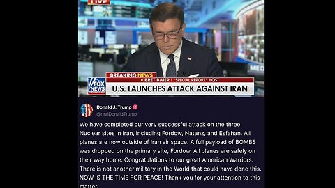 President Trump confirms US military successfully struck Iranian nuclear sites —Fordow, Natanz, and Esfahan (6.24.25)