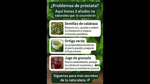 ¿Problemas de Próstata? 3 Remedios Naturales Que Sí Funcionan