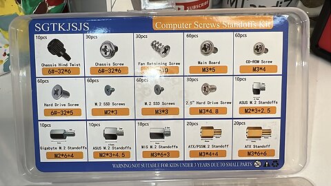 PCIe NVMe M.2 Mounting Screws Computer Motherboard Standoffs Kit Motherboard HDD, SSD, Hard Drive