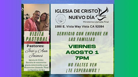 «🤝🕊️ Visita Pastoral | Pastores José y Ana Jaimes 🙌💖»