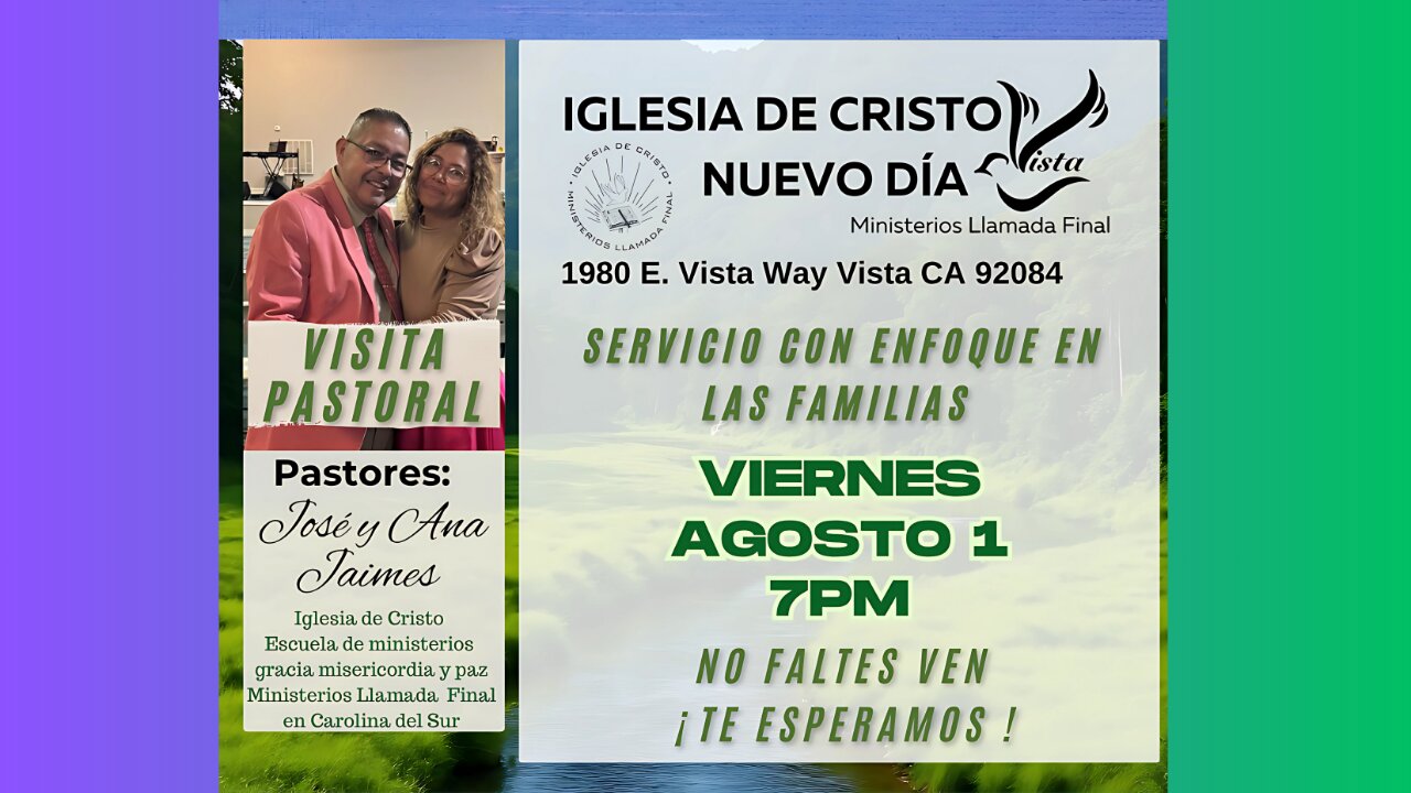 «🤝🕊️ Visita Pastoral | Pastores José y Ana Jaimes 🙌💖»